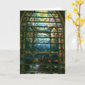 ティファニーによる聖地のステンドグラス カード (黄色い花)