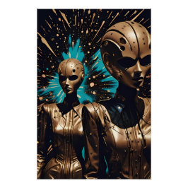 ティファニーのねじれた双子 – Ken Gage Surreal Art ポスター