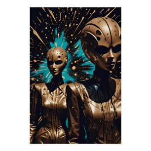 ティファニーのねじれた双子 – Ken Gage Surreal Art ポスター