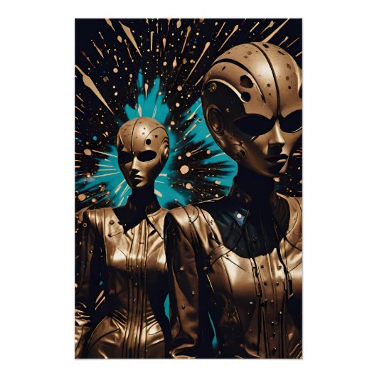 ティファニーのねじれた双子 – Ken Gage Surreal Art ポスター (正面)