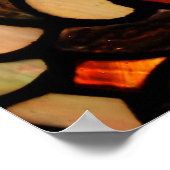 ティファニーのクローズアップステンドグラスのランプシェード ポスター (角)