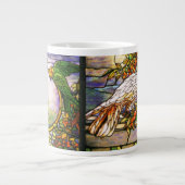 ティファニーのステンドグラスのパロツジャンボマグ ジャンボコーヒーマグカップ (正面)