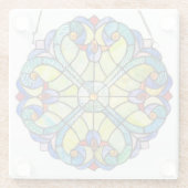 ティファニーのステンドグラスデザイン ガラスコースター (裏面)