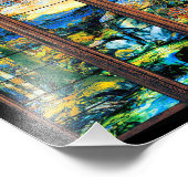 ティファニーのステンドグラス窓の風景 フォトプリント            (角)