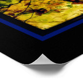 ティファニーのステンドグラス窓の風景 ポスター (角)