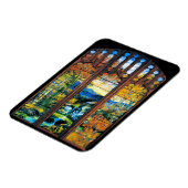 ティファニーのステンドグラス窓の風景 マグネット (左側)