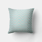 ティファニーアクアミント海ブルービーチシェブロンシルバー クッション (裏面)