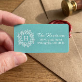 ティファニーエレガントティール（緑がかった色）グリーンフローラリースモノグラム ラベル