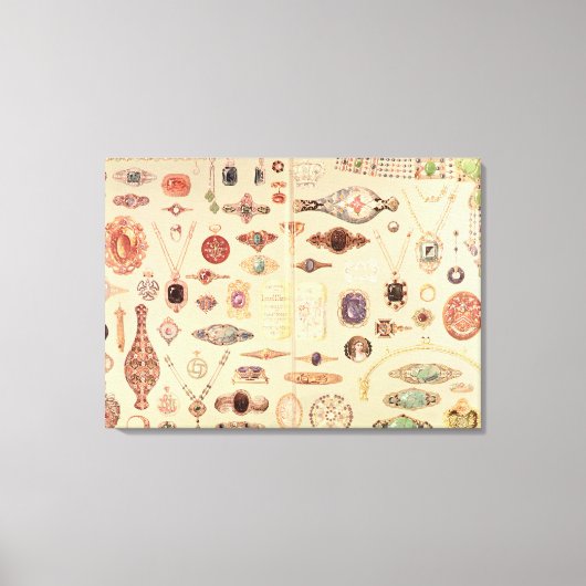 「ティファニーカタログ」からのジュエリー, 1890 キャンバスプリント (正面)