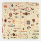 「ティファニーカタログ」からのジュエリー, 1890 スクエアシール (正面)