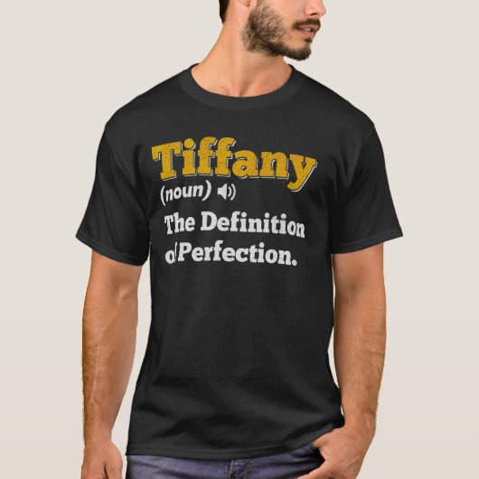 ティファニーギフト名パーソナライズされた誕生日名定義 Tシャツ (正面)