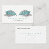 ティファニーグレーグラムラッシュ伸展化粧グリッター 予約カード (正面/裏面)