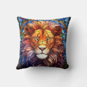 ティファニースタイルステンドグラス威厳のあるライオン クッション (裏面)