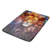 ティファニースタイルステンドグラス威厳のあるライオン バスマット (アングル)