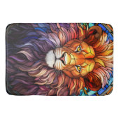 ティファニースタイルステンドグラス威厳のあるライオン バスマット (正面)
