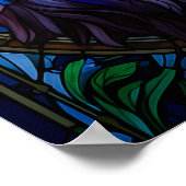 ティファニースタイルステンドグラス威厳のあるライオン ポスター (角)