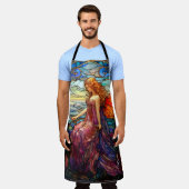 ティファニースタイルステンドグラス魔法の妖精 エプロン (着用した状態)