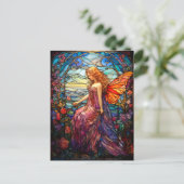 ティファニースタイルステンドグラス魔法の妖精 ポストカード (スタンド正面)