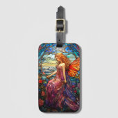 ティファニースタイルステンドグラス魔法の妖精 ラゲッジタグ (正面縦)
