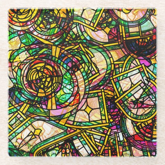 ティファニースタイル ガラスコースター (正面)