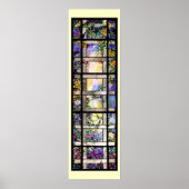 ティファニーステンドグラスつる植物プリント ポスター (正面)