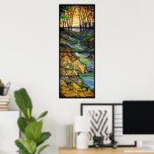 ティファニーステンドグラスディアープリント ポスター (ホームオフィス)