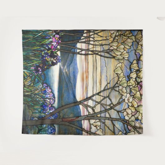 ティファニーステンドグラスマグノリアスイリセスアールヌーボー タペストリー (正面(横))