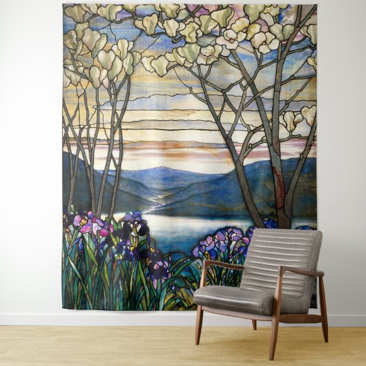 ティファニーステンドグラスマグノリアスイリセスアールヌーボー タペストリー (インサイチュ)
