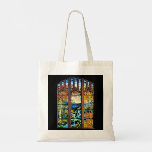 ティファニーステンドグラス窓秋の風景 トートバッグ (裏面)