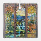 ティファニーステンドグラス窓秋風景 ガラスオーナメント (正面)