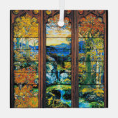 ティファニーステンドグラス窓秋風景 ガラスオーナメント (裏面)