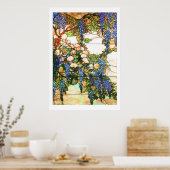 ティファニーステンドグラス藤プリント ポスター (キッチン)