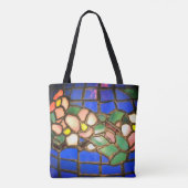 ティファニードッグウッドのステンドグラスのトートバッグ トートバッグ (裏面)