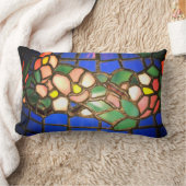 ティファニードッグウッドのステンドグラス ランバークッション (ブランケット)