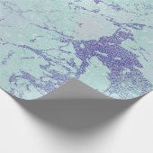 ティファニーピンクアクアサファイアパープル抽象芸術大理石 ラッピングペーパー (角)