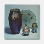 ティファニーファブリルプレートと花瓶 マグネット (正面)