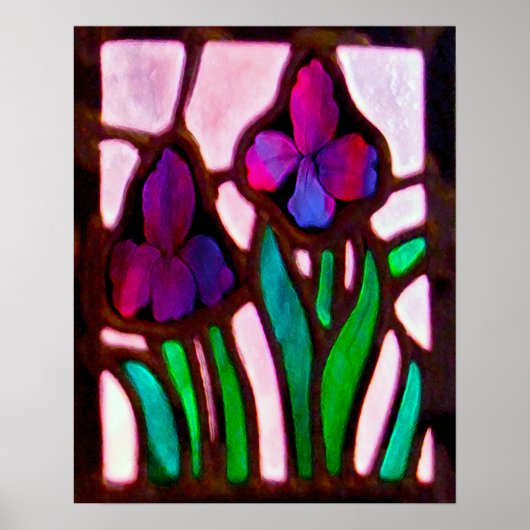 ティファニーフラワーズプリント ポスター (正面)