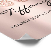 ティファニー名意味新生児足バラギフト ポスター (角)