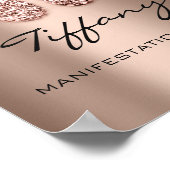 ティファニー名意味新生児足バラチョコレート ポスター (角)