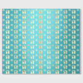 ティファニー海ビーチゴールドクリスマスプレゼントギフトルクス ラッピングペーパー (フラット)