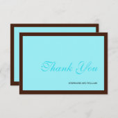 ティファニー結婚とブラウンサンキューカード サンキューカード (正面/裏面)