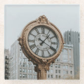 ティファニー通りクロックinニューヨーク ガラスコースター (正面)