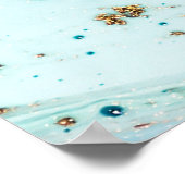 ティファニー金ゴールド：ラグジュアリーマーブルシームレス ポスター (角)