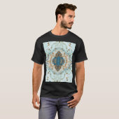 ティファニー金ゴールド:ラグジュアリーマーブルシームレス Tシャツ (正面フル)