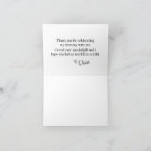 ティファニー風グリッター サンキューカード (内部)