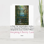 ティファニー カードによる聖なる都市のステンドグラス カード (裏面)