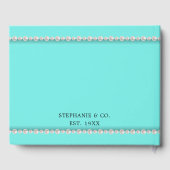 ティファニー テーマ ブライダル シャワー ゲスト ブック グラムアクア (裏面)