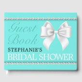 ティファニー テーマ ブライダル シャワー ゲスト ブック グラムアクア (正面)