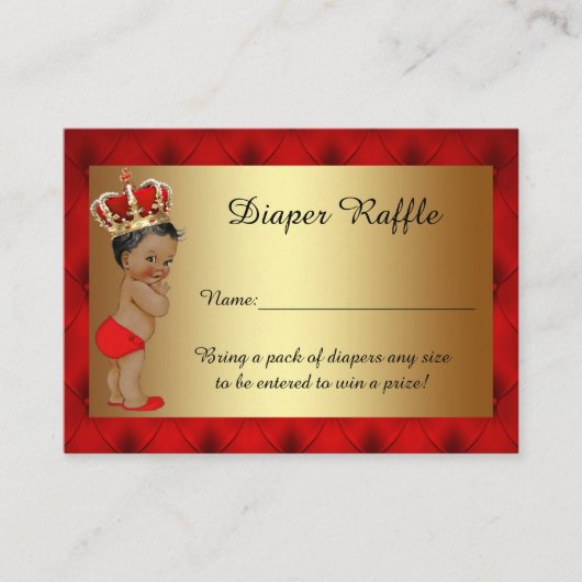 ティフアナのリトルプリンスおむつラッフルチケット エンクロージャーカード (正面)