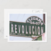 ティフアナ通り標識 ポストカード (正面/裏面)